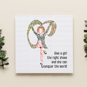 Carte de danse irlandaise, danse irlandaise, citation inspirante, art arc-en-ciel, aquarelle, irlandais, cadeau pour professeur, carte de félicitations, personnalisation image 1