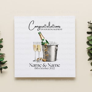 Felicitaciones personalizadas por su tarjeta de compromiso, tarjeta de boda y compromiso, tarjeta personalizada, tarjeta de compromiso linda,