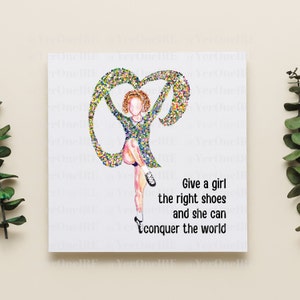 Ierse danser, Ierse dans, kaart, inspirerende quote, Rainbow Art, aquarel kunst, Iers, dansleraar cadeau, gefeliciteerd, personaliseren