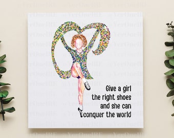 Danseur irlandais, Danse irlandaise, Carte, Citation inspirante, Art arc-en-ciel, Aquarelle, Irlandais, Cadeau de professeur de danse, Félicitations, Personnaliser