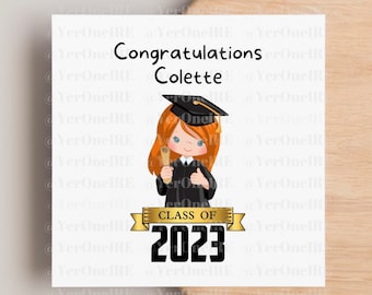 Carte de graduation personnalisée, crèche, école maternelle, école primaire, carte de graduation, carte de félicitations, carte personnalisée pour les enfants