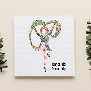Carte de danse irlandaise, danse irlandaise, citation inspirante, art arc-en-ciel, aquarelle, irlandais, cadeau pour professeur, carte de félicitations, personnalisation image 3