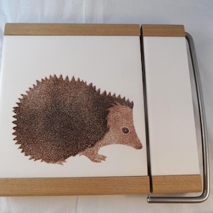 Badger pottery geoff Beeston Hedgehod cheese tile