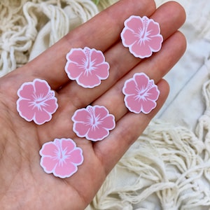 Hibiscus Sticker, Mini Sticker Pack, Small Sticker, Aesthetic Sticker, Trendy Sticker, Cute Sticker Phone Sticker, Waterproof Flower Sticker