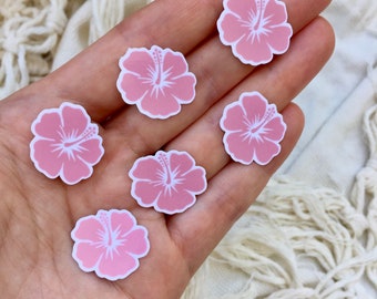 Hibiscus Sticker, Mini Sticker Pack, Small Sticker, Aesthetic Sticker, Trendy Sticker, Cute Sticker Phone Sticker, Waterproof Flower Sticker