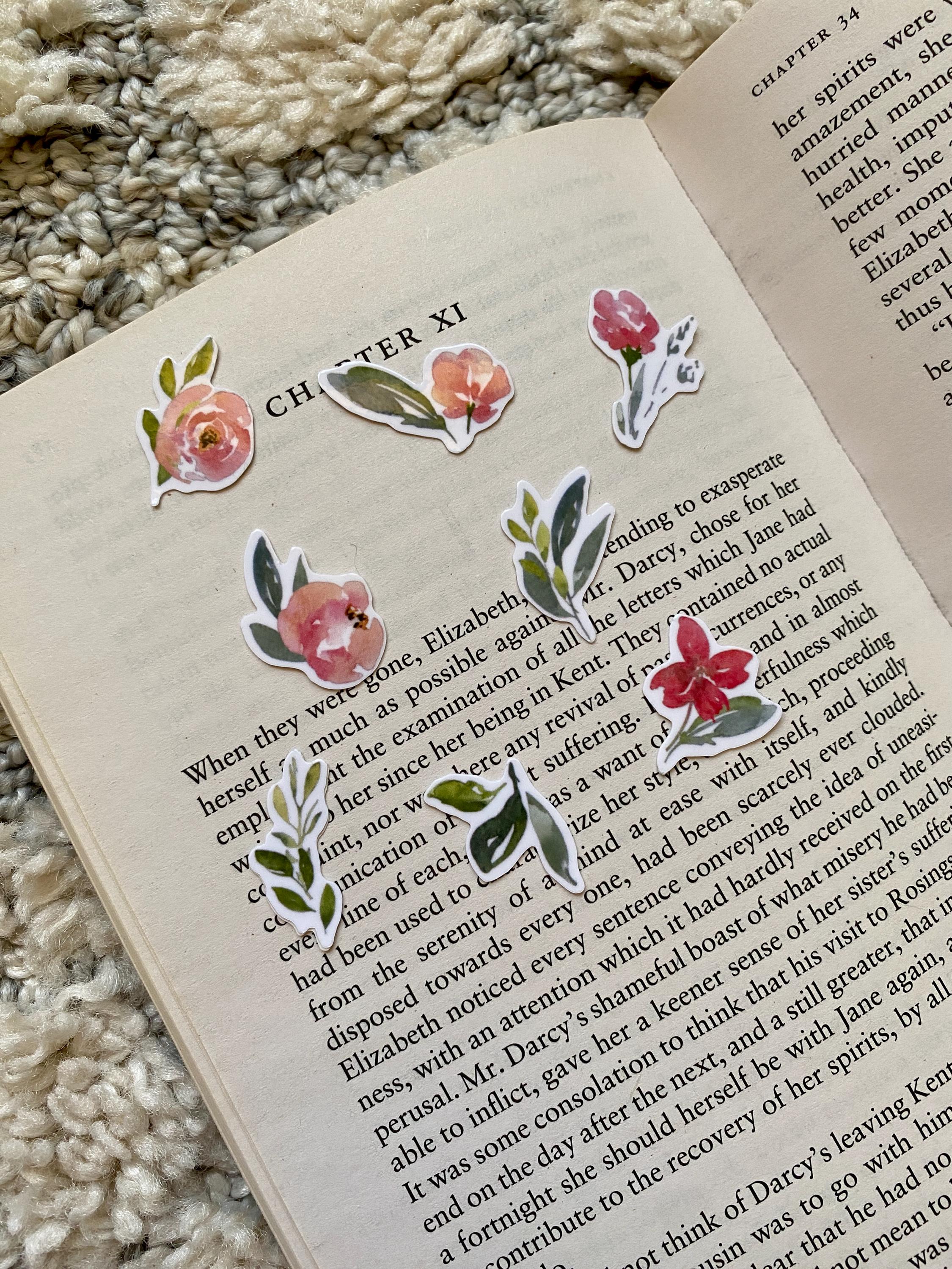 Watercolor Flower Stickers Assorted Floral Small Stickers for Planner ...