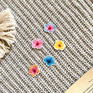 Hibiscus Flower Sticker, Mini Small Stickers Pack, Hawaiian Plants Sticker, Trendy Sticker, Cute Girly Sticker, Waterproof Laptop Stickers bild 2