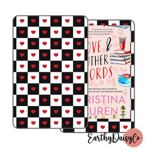Checkered Kindle Skin, Retro Kindle Colorsoft Skin Decal, Valentine Kindle Basic Skin, Red Kindle Paperwhite Skin, Vinyl Wrap For Kindle