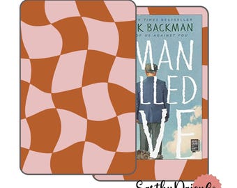 Checkered Kindle Skin, Brown Retro Kindle Skin Decal, PAstel Pink Kindle Basic Skins, Kindle Paperwhite 2024 Skin, Vinyl Wrap For Kindle