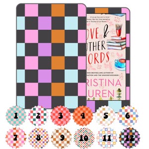 Checkered Kindle Skin, Cute Retro Kindle Skin Decal, Groovy Kindle Basic Skins, Kindle Paperwhite E-reader Skin, Vinyl Wrap For Kindle Kobo