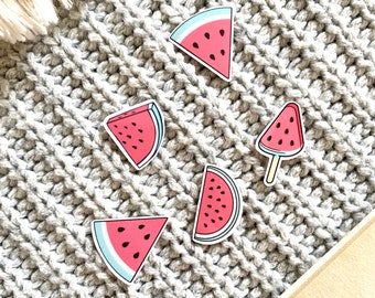 Watermelon Gap Filler Small Stickers, Kindle Insert Pink Mini Sticker Pack, Waterproof Decal for Tumbler, Kawaii Fruit Vinyl Tiny Stickers