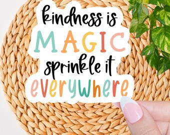 Kindness Sticker, Be Kind Laptop Sticker, Cute Positivity Stickers, I am Vinyl Decal, Affirmation Card, Friendship Gift, Aesthetic Sticker