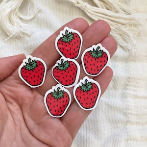 Mini Strawberry Sticker Pack, Cute Strawberry Phone Stickers, Laptop Stickers, Small Phone Case Stickers, Y2k Stickers, Trendy Stickers 1"