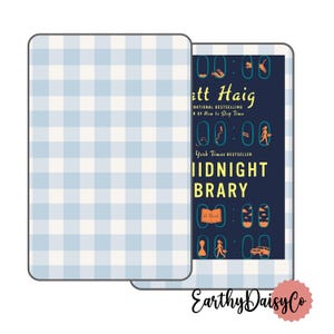 Checkered Kindle Skin Decal, Pastel Blue Kindle Colorsoft Skin, Gingham Plaid Kindle Basic, Paperwhite 2024 Skin, Vinyl Wrap For Kindle