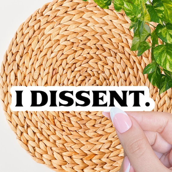 I Dissent Sticker Ruth Bader Water Bottle Sticker Laptop - Etsy