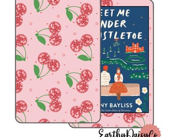 Aesthetic Pink Wrap For Amazon Kindle Basic, Paperwhite, Fire, Kobo, Coquette Cherry Kindle Skin Decal, Disco Ball Kindle Vinyl Skin