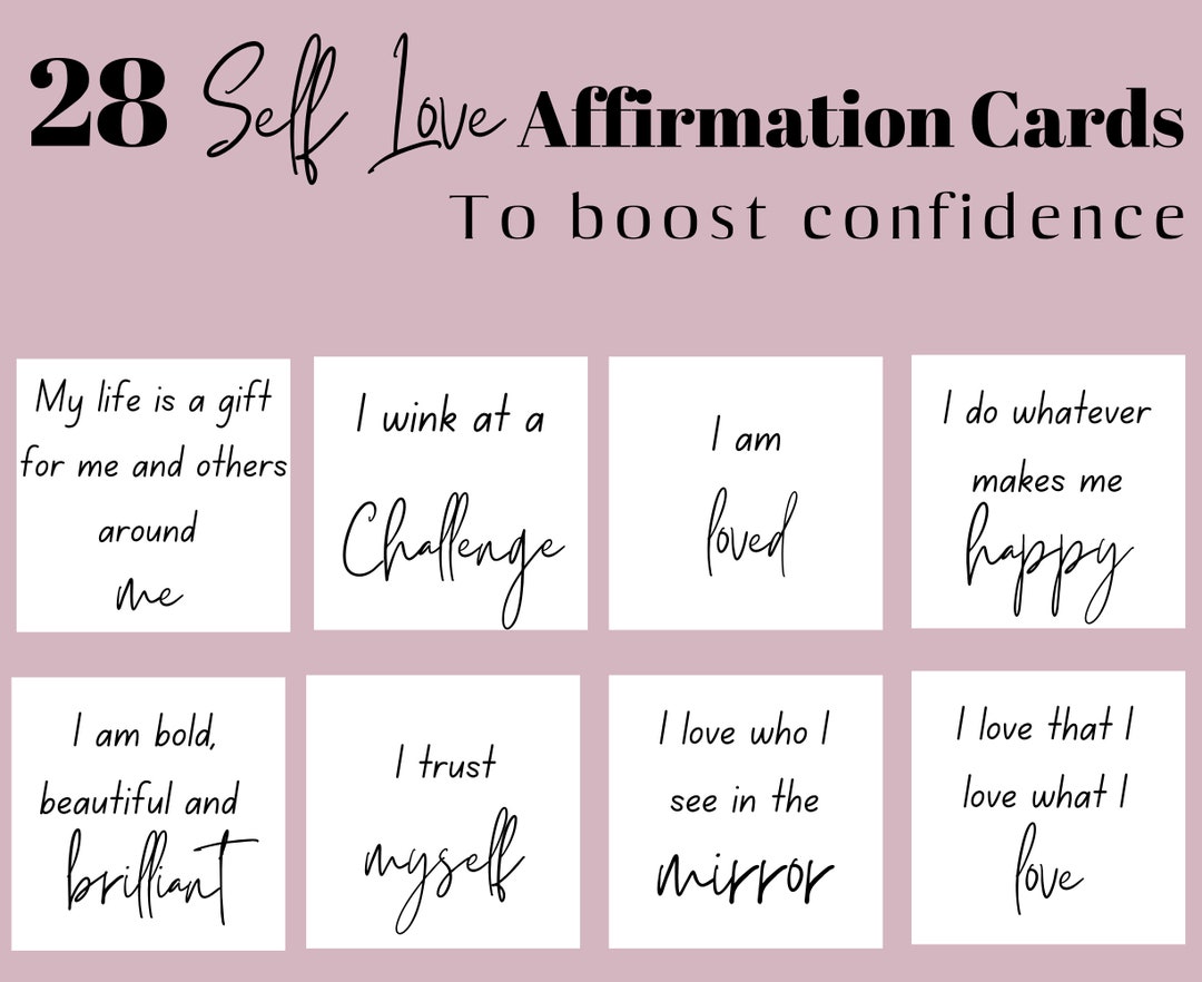 Self Love Affirmation Cards Printable, Affirmation Deck, Vision Board ...