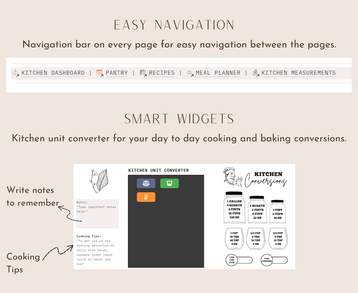 Notion Template, Ultimate Kitchen Planner, Weekly Meal Planner, Notion ...