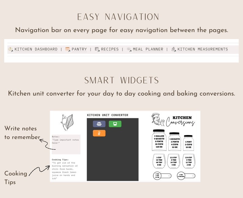 Notion Template Ultimate Kitchen Planner Meal Planner Etsy