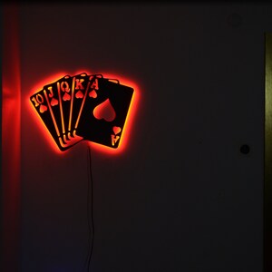 Gambit LED Decor Poker Wall Art Gambit Decor Poker Room - Etsy