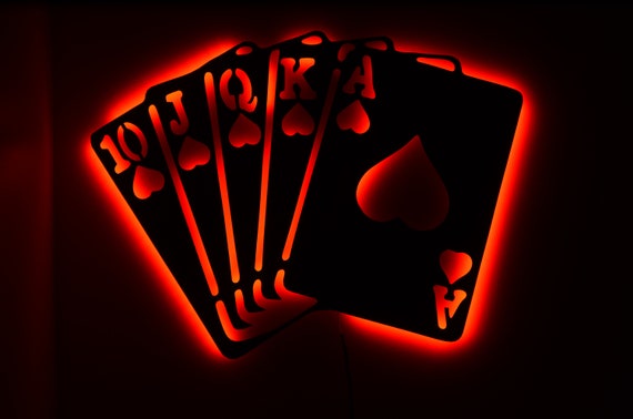 Gambit LED Decor Poker Wall Art Gambit Decor Poker Room - Etsy