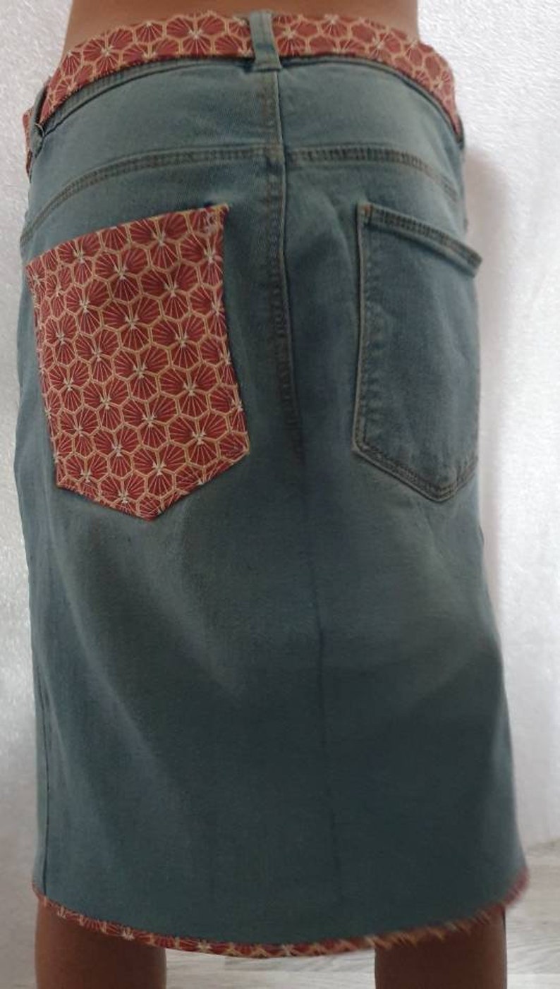 Jupe en jean customisé fillette image 3