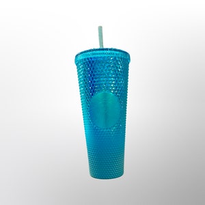 Starbucks recycled glass cup 2023 TikTok viral with mint green lid and  straw NWT