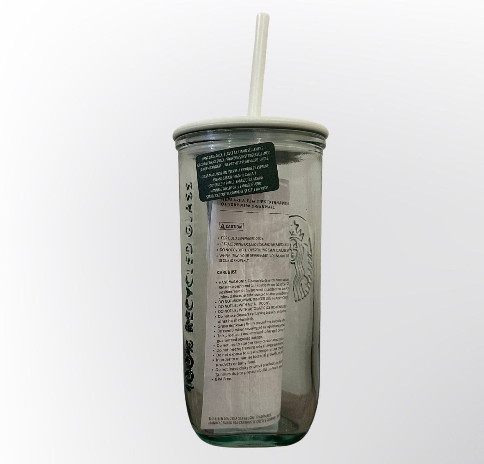 Recycled Glass Mug Starbucks Cold Cup Etsy