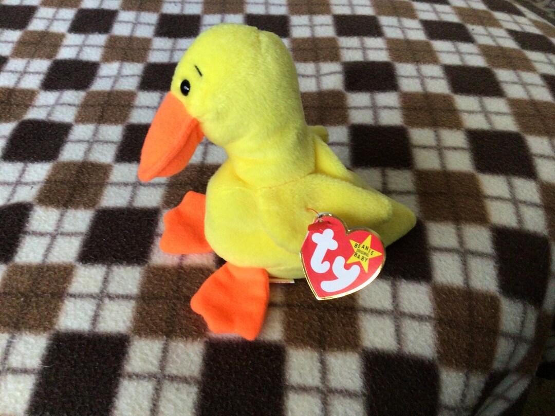 Quackers,ty Beanie Baby,p.v.c.pellets.vintage 1993.mint Condition.style