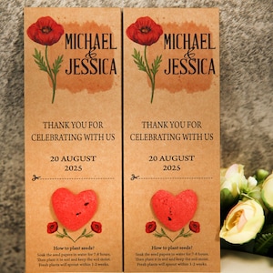 Let Love Grow,seed paper for wedding,Grows Wildflowers,wedding seed paper favors,Thank you card for guests,Bridal, Wedding,Party favor