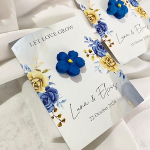 Laissez l'amour grandir, papier graine pour mariage, fleurs sauvages, cadeaux en papier graine pour mariage, carte de remerciement pour les invités, mariée, mariage, cadeau
