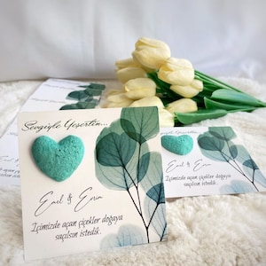 Let Love Grow, papel con semillas para bodas, flores silvestres en crecimiento, obsequios de papel con semillas para bodas, tarjeta de agradecimiento para invitados, novia, boda, obsequio de fiesta