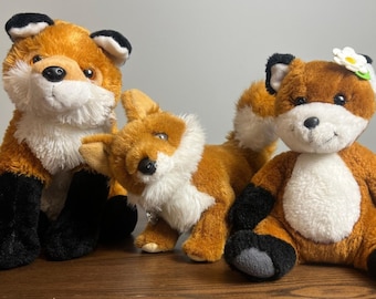 Fox Plush Douglas Gund Wild Republic Stuffed Animal Toy Nature Forest Lot of 3