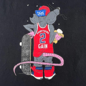 DGK Skateboard T-Shirt Mens Medium Black Nothing 2 Lose Rat Graphic Skate Tee image 4