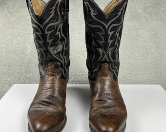 トニー・ラマ カウボーイブーツ メンズ 11.5 D ブラウン ブラック レザー ウエスタン 6171 ヴィンテージ