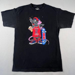 DGK Skateboard T-Shirt Mens Medium Black Nothing 2 Lose Rat Graphic Skate Tee image 1