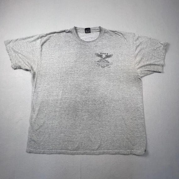 Sturgis 2004 T-Shirt Mens 2XL Gray Biker Tee VTG Eagle Choice Apparel Motorcycle