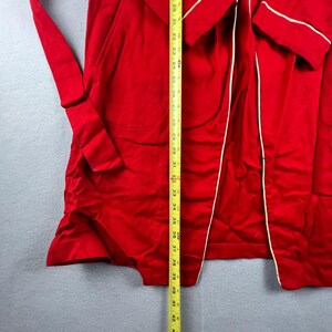 VTG Pendleton Robe Womens Medium Red Wool Piping Belted Loungewear Classic image 6