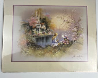 Andres Orpinas Art Print Unisex 16x20 Multicolor Lakeside Girls Vintage 1989