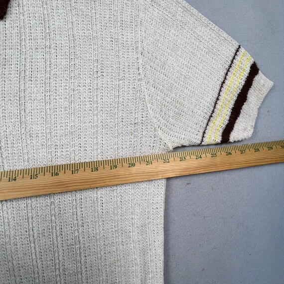 Forge Ltd Munsingwear Knit Polo Mens XL Paper Thin Linen Blend Vintage Retro View 4