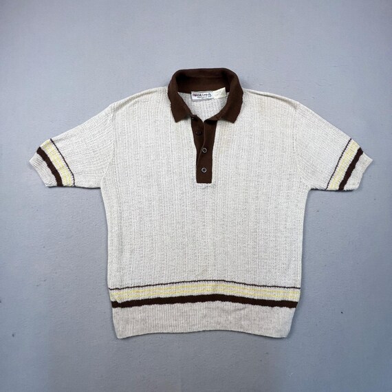 Forge Ltd Munsingwear Knit Polo Mens XL Paper Thin Linen Blend Vintage Retro
