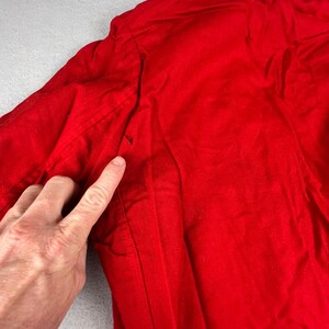 VTG Pendleton Robe Womens Medium Red Wool Piping Belted Loungewear Classic image 8