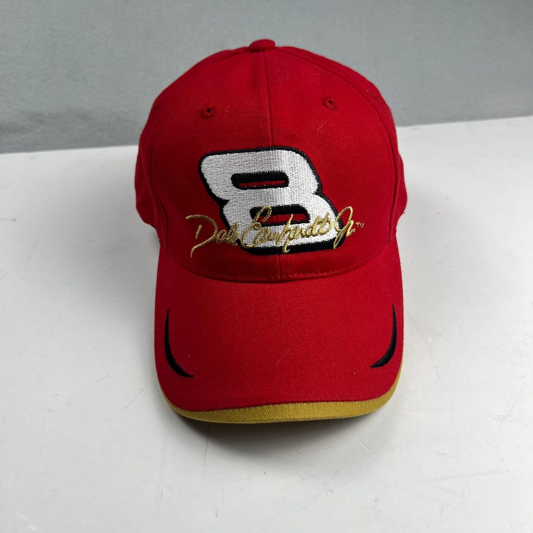 Jr Hat Vintage Dale Earnhardt Jr #8 Hat Mens OSFM Red Bud Racing NASCAR Winner ...