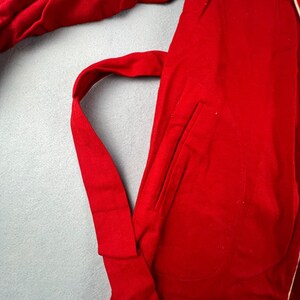 VTG Pendleton Robe Womens Medium Red Wool Piping Belted Loungewear Classic image 10