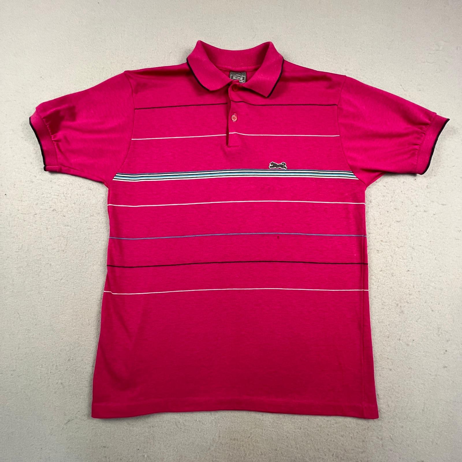 90s letigre 赤と白のストライプ ラガーシャツ Le Tigre Polo - Etsy