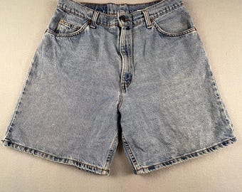 Levi's 951 Denim Shorts Womens 14 Relaxed Orange Tab Vintage 90s Mom Streetwear