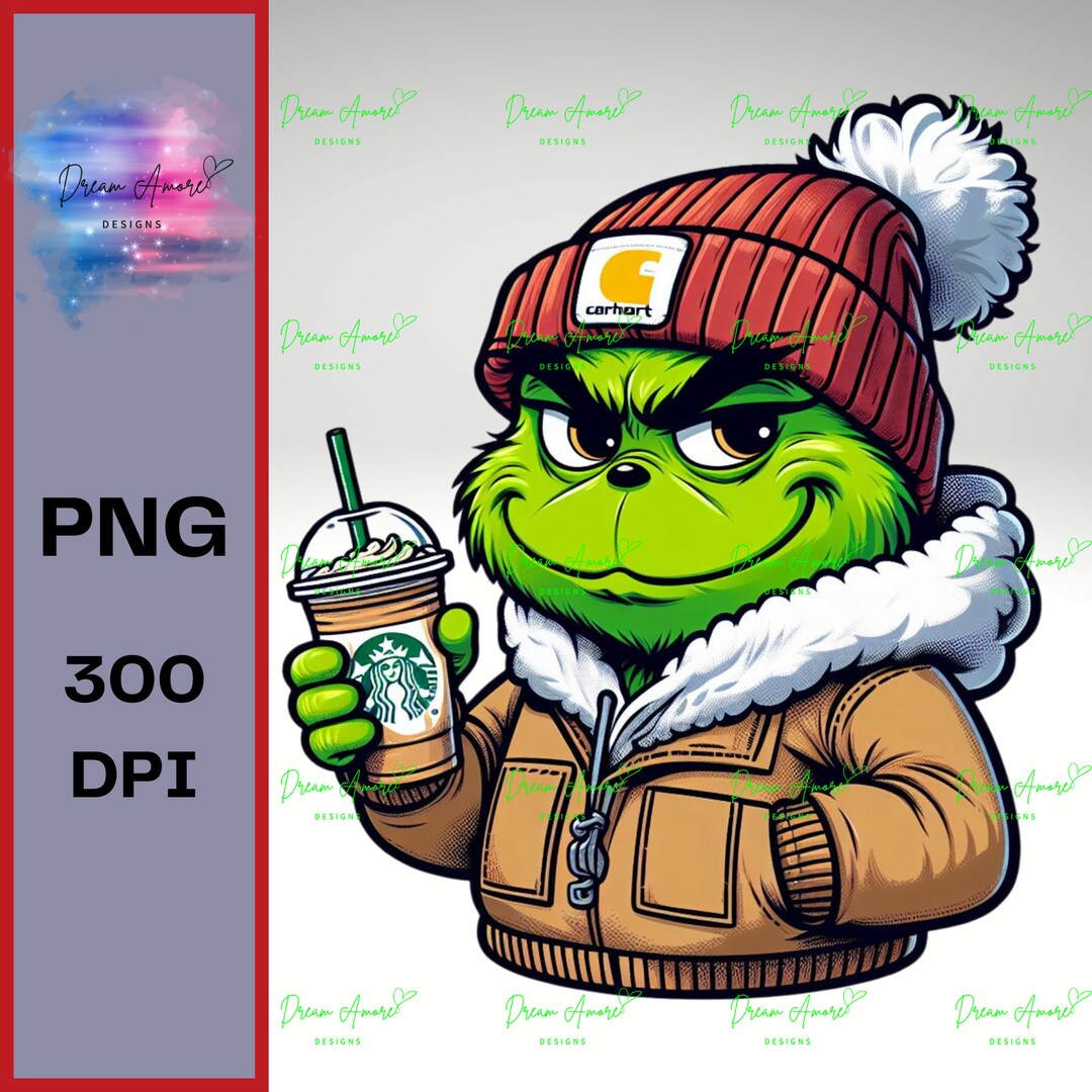 Carhartt Grinch Png Boujee Grinch Png Grinch Drinking Coffee Png Grinch ...