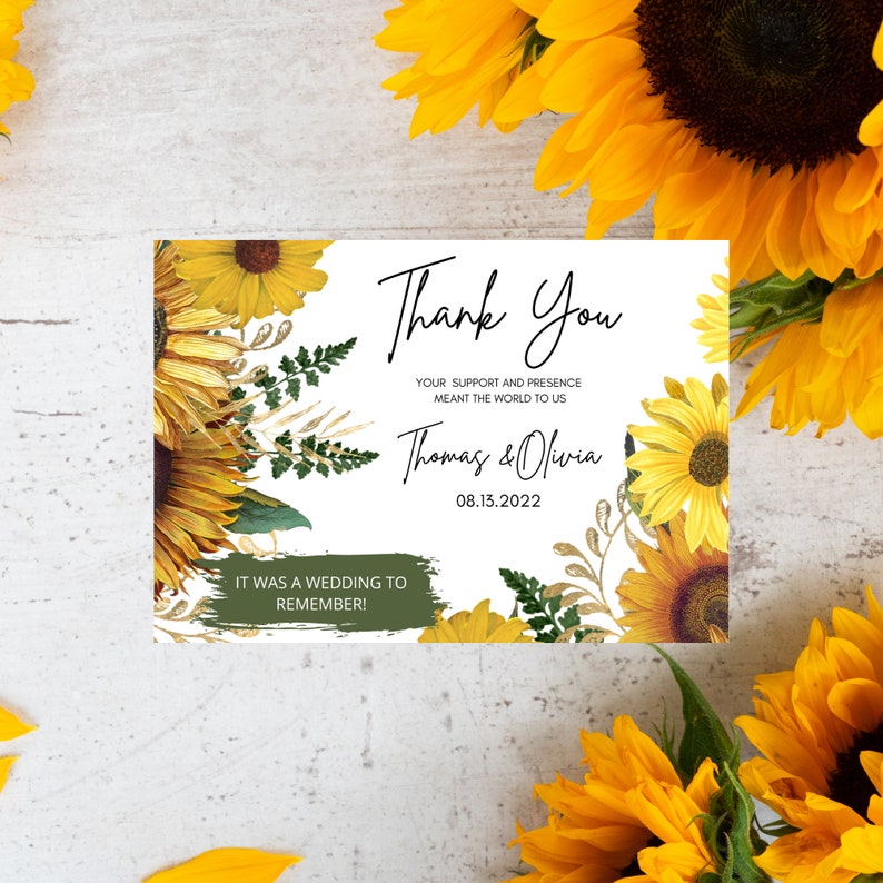 Sunflower Wedding Template Bundle Printable Wedding Download - Etsy