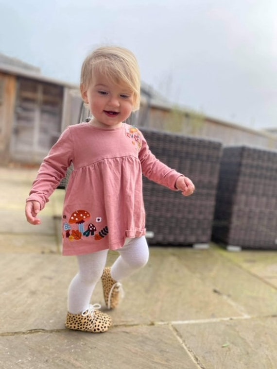 Cheetah Leopard Print Baby and Toddler Oxford Booties Comes in Sizes 6 18 Month With Soft Soles for Extra Grip Etsy UK