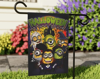 Minions Halloween Garden or Home Flag Banner